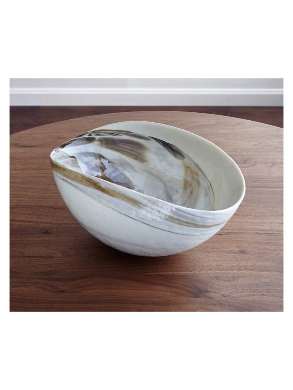 Crate & Barrel Fossili Iridescent Murano Glass Bowl – Made in Italy